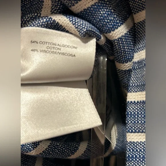 NWT Anne Klein Blue & White Striped Midi Blouse Dress - Women’s Size 4 - Picture 4 of 6